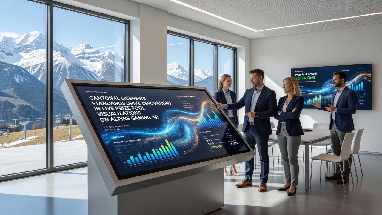 Detailed view of live prize pool dashboard with cantonal compliance indicators